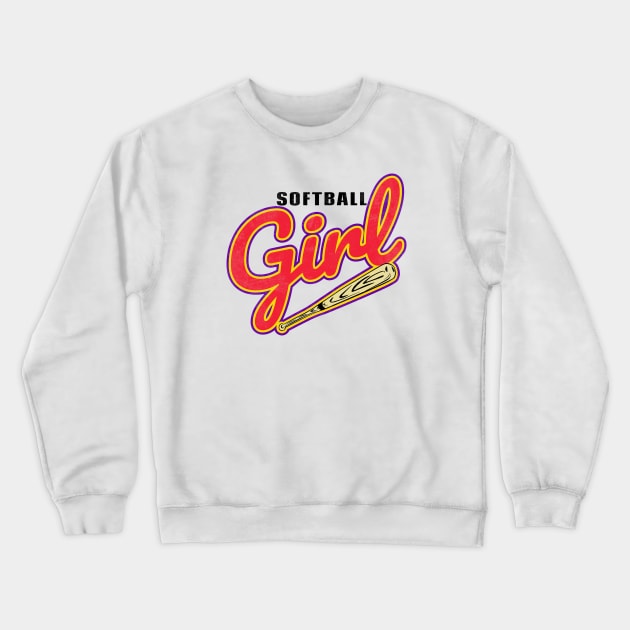 softball Crewneck Sweatshirt by dishcubung